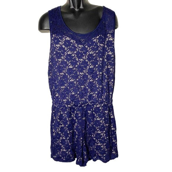 Ladies Mercer & Blush Blue Romper Shorts Size XL - Picture 1 of 12
